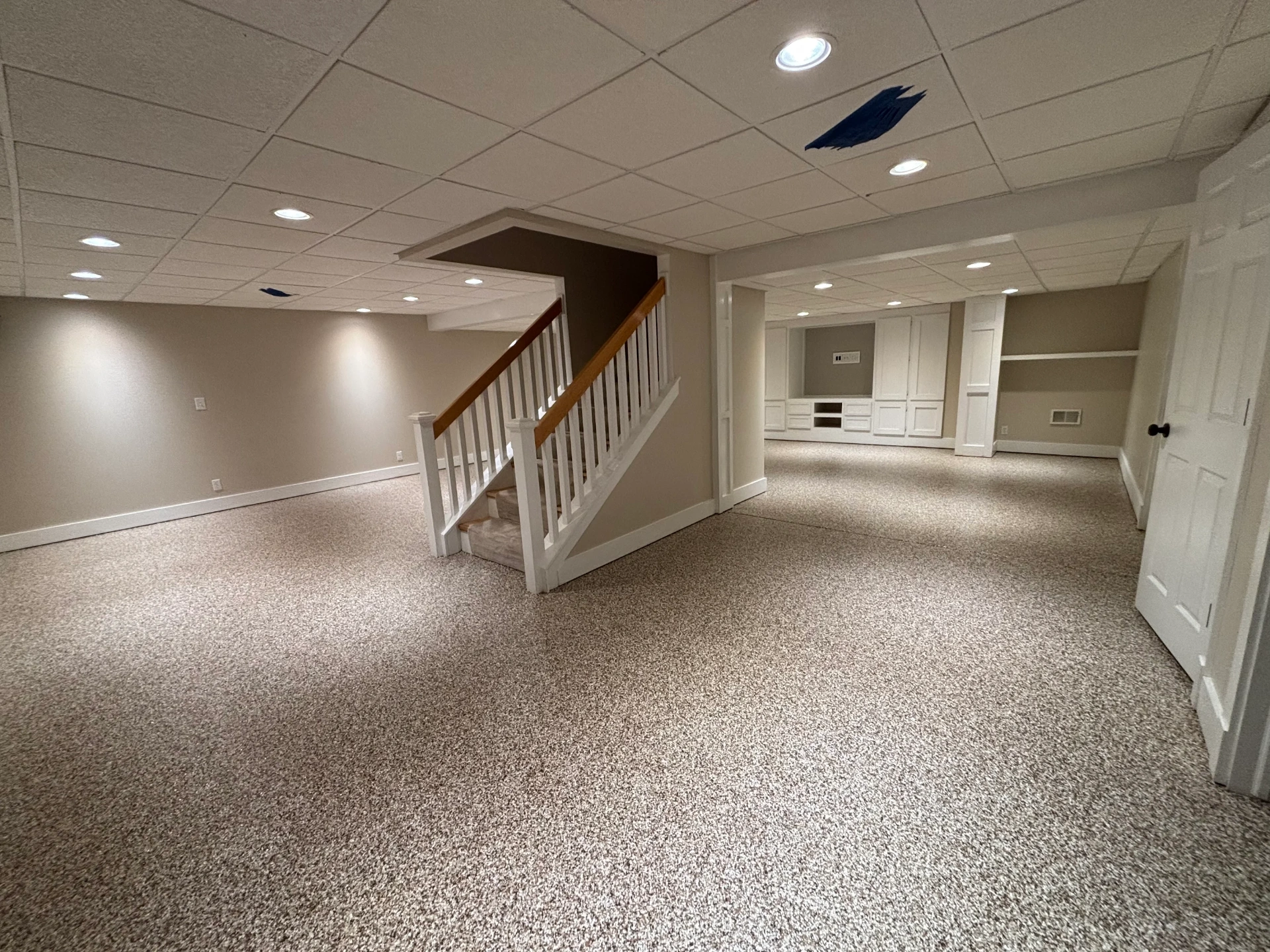 Polished concrete basement