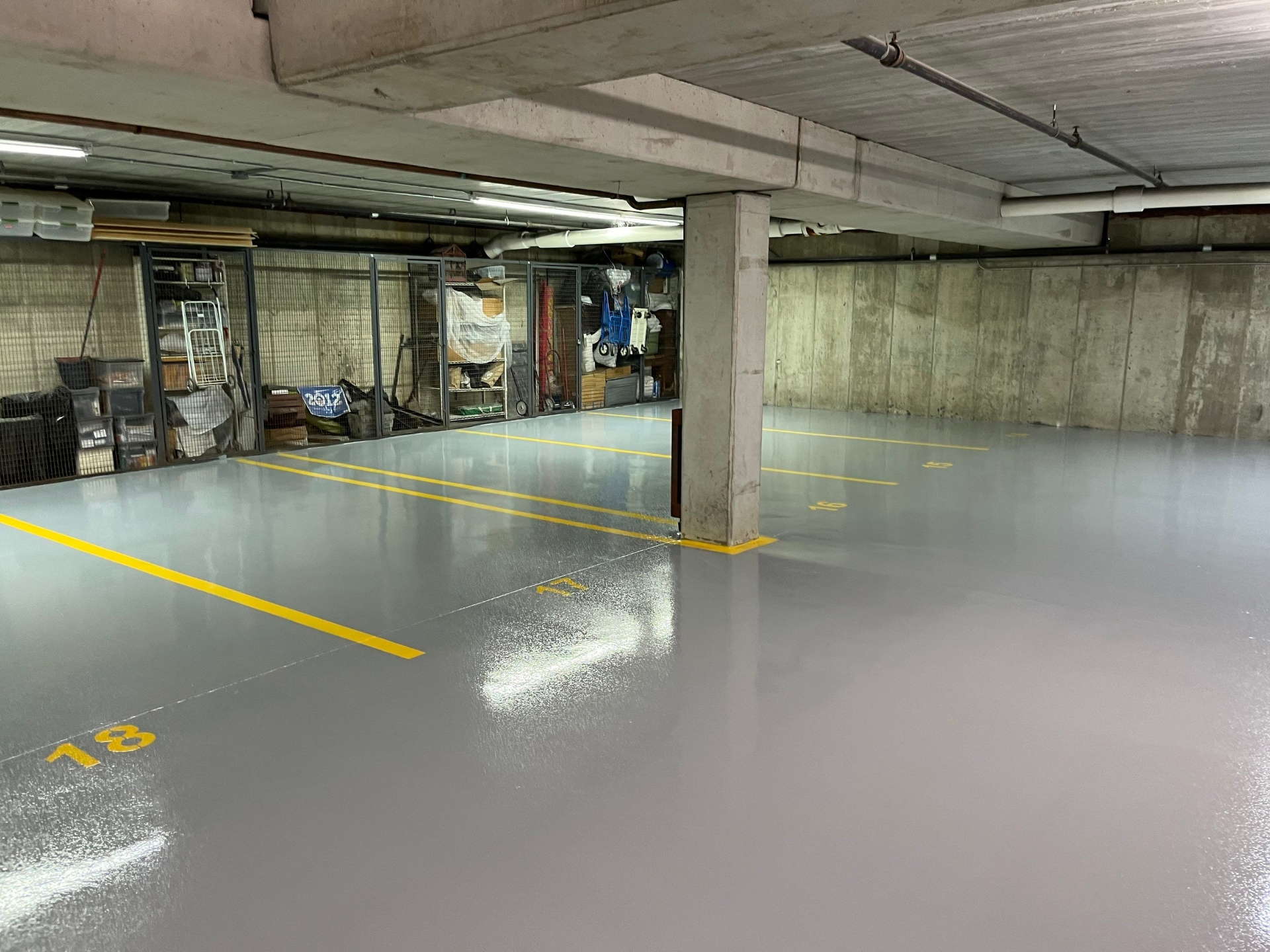 Commercial polished floor